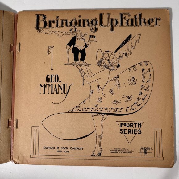 Bringing Up Father Geo McManus 4th Series Comic Book 1921 Humor Satire Antique - Picture 3 of 13